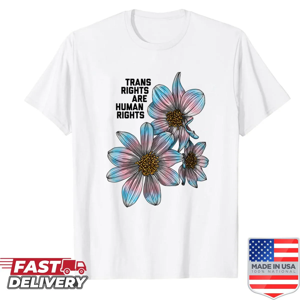 Typography shirt promoting trans rights
