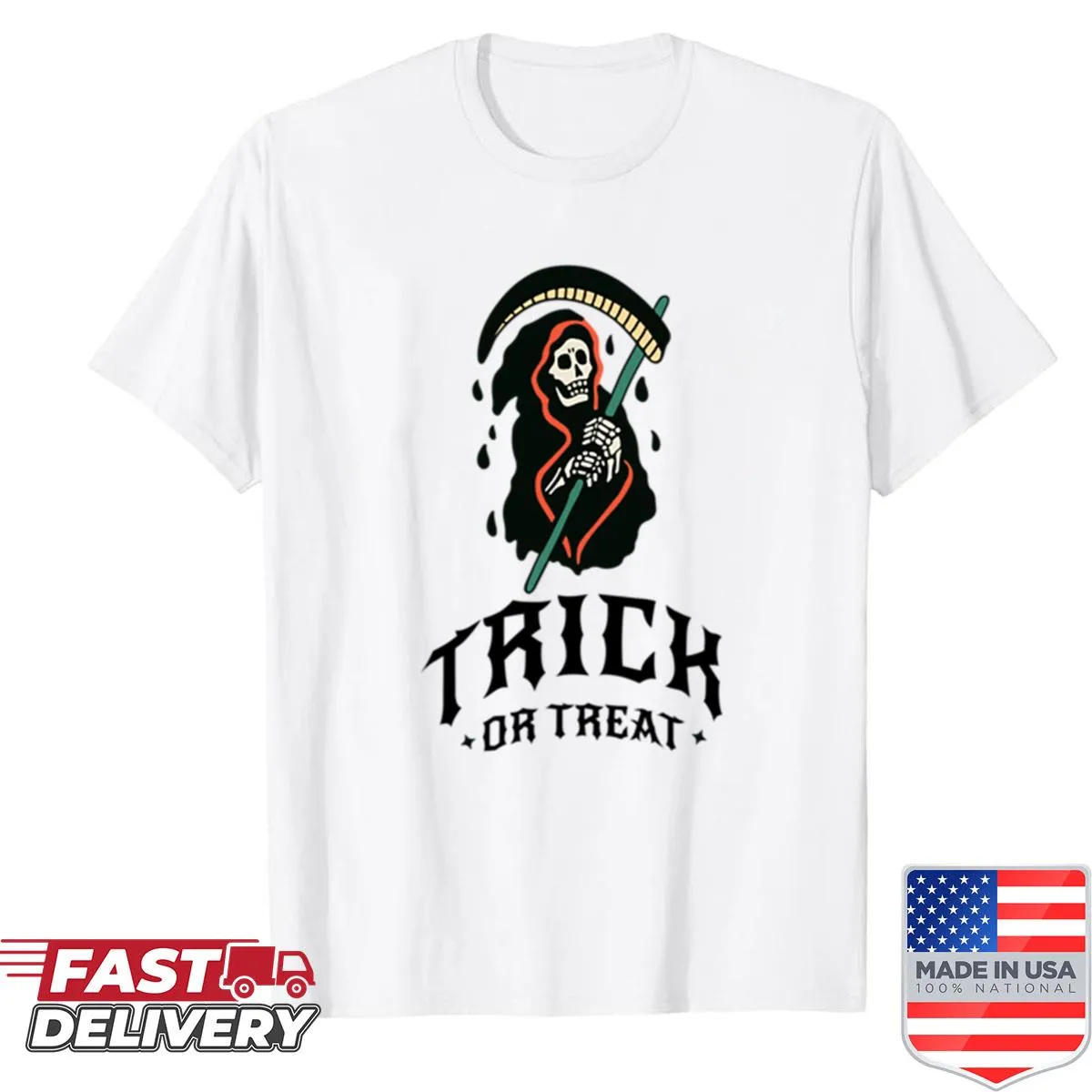 Retro design of a Grim Reaper for Halloween festivities