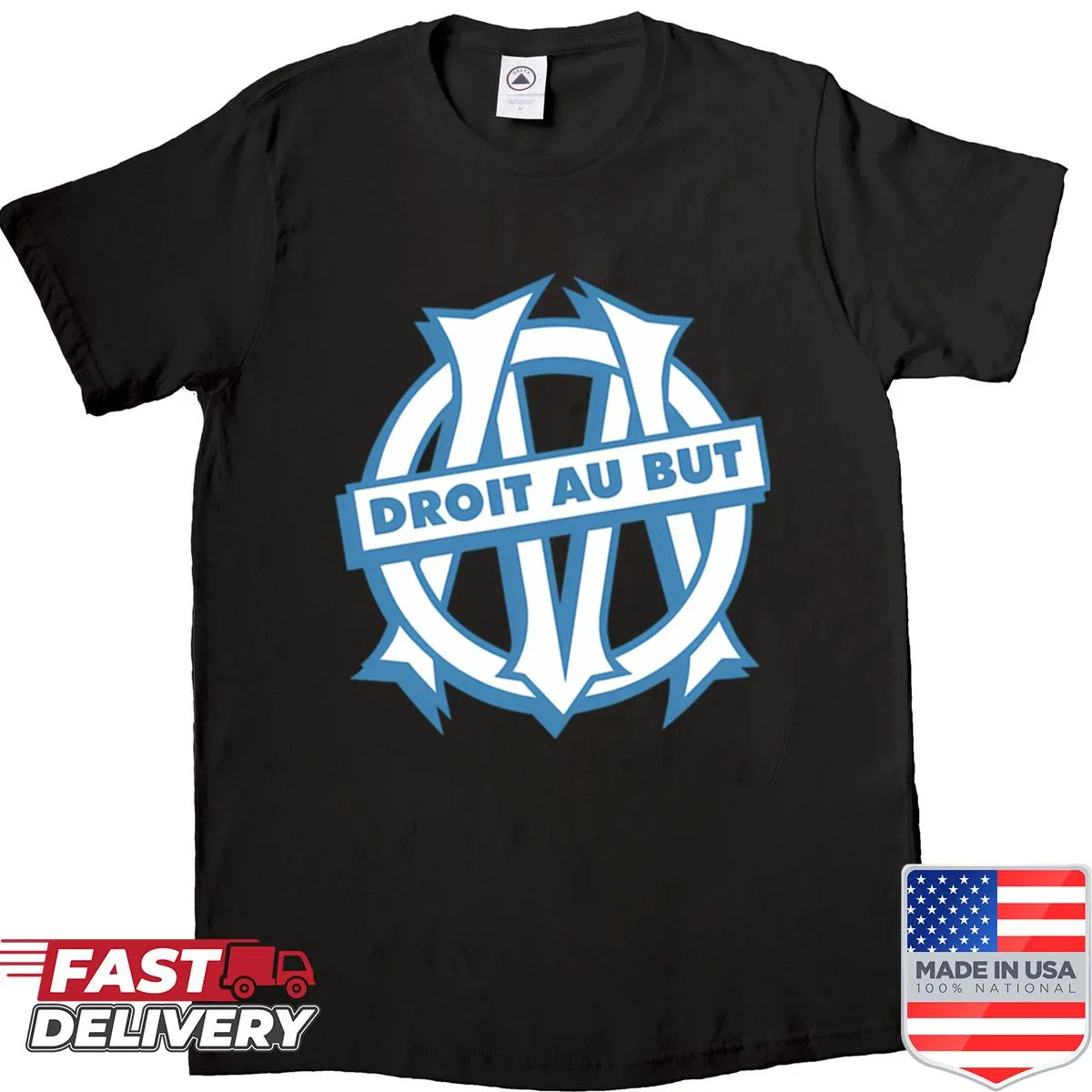 Vintage-style shirt representing Olympique Marseille