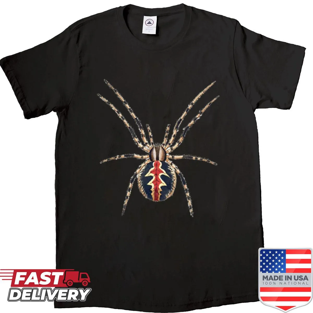 Shirt featuring vintage spider illustration for nature lovers