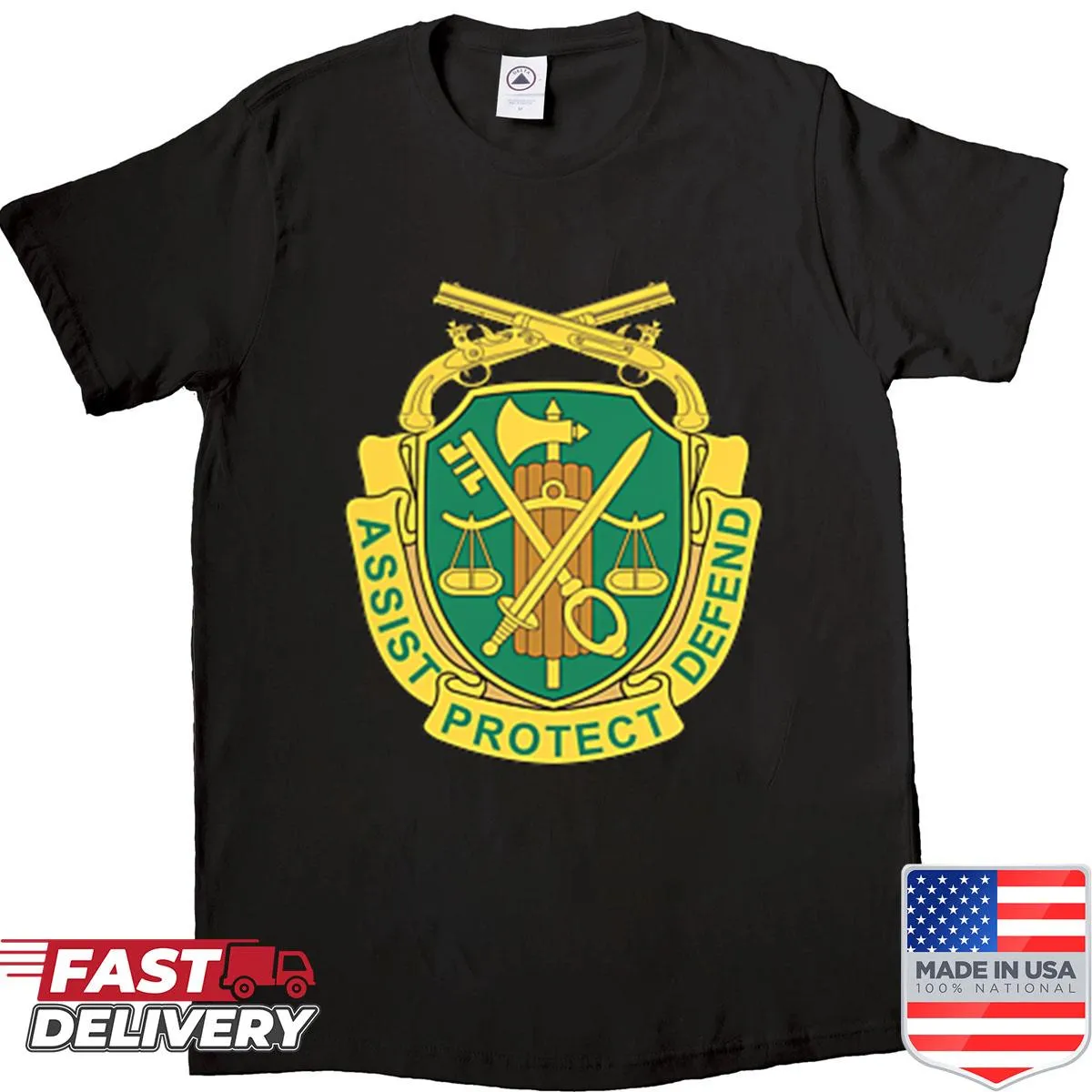 Vintage Military Police Corps logo t-shirt for veterans