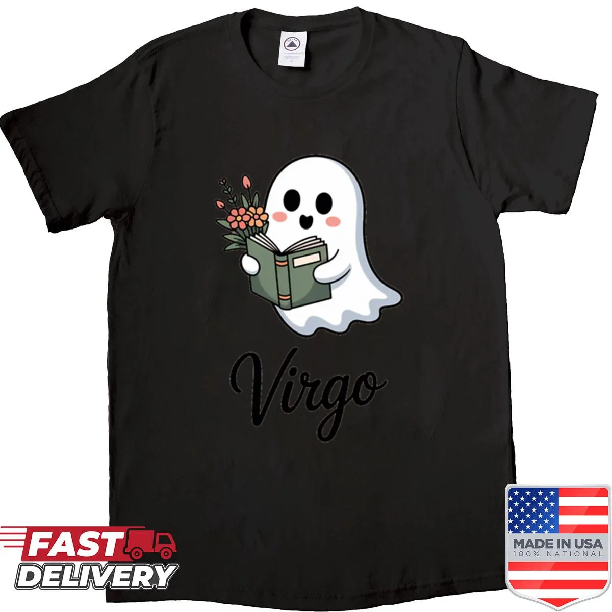 Minimalist Virgo zodiac sign silhouette t-shirt