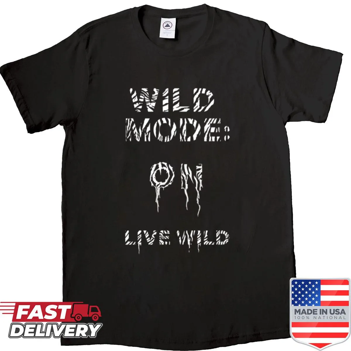 Zebra print streetwear t-shirt with playful text