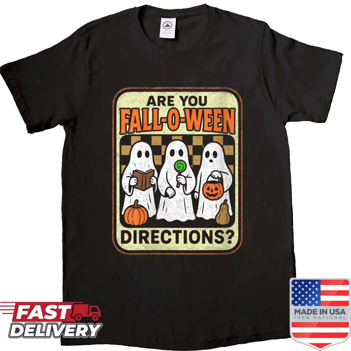 Funny Halloween teacher shirt with ghost and text design
