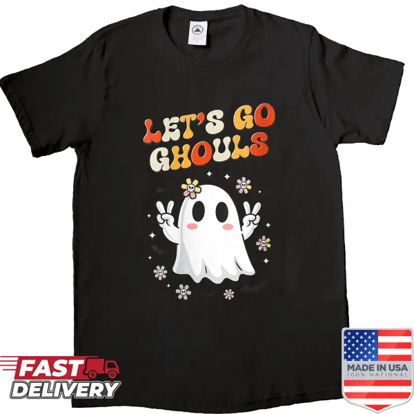 Cute Halloween shirt with ghosts and peace sign