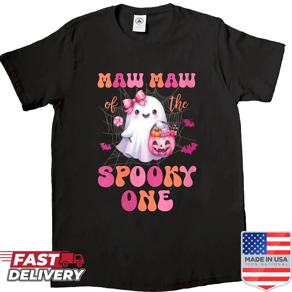 Cute shirt for Maw Maw celebrating a first birthday with Halloween theme.