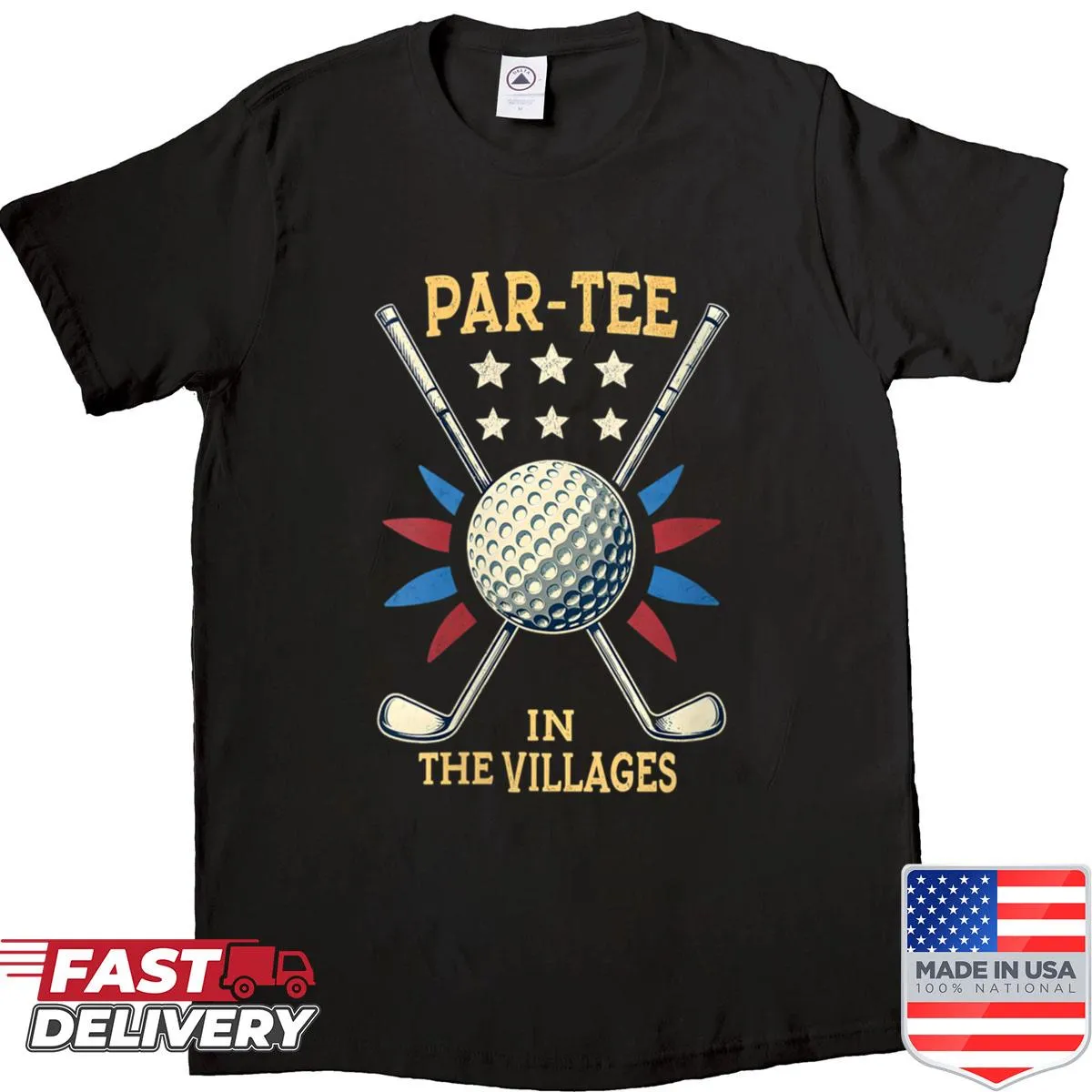 Golf-themed retirement T-shirt design