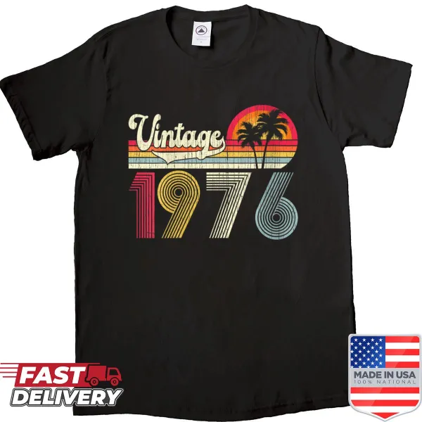 Vintage shirt celebrating 50th birthday for those born in 1976