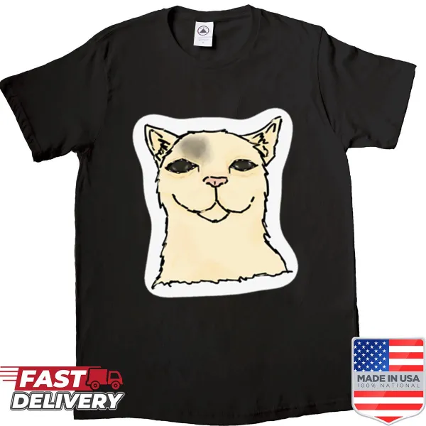 Cute illustration of a playful cat design on a shirt