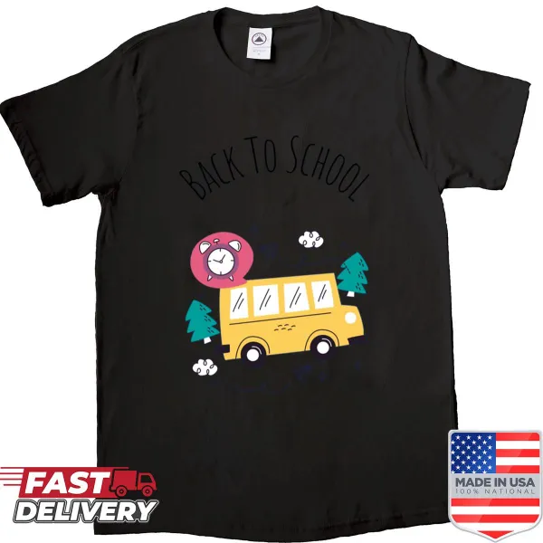 Oversized shirt declaring 'School Is Cool' for back to school