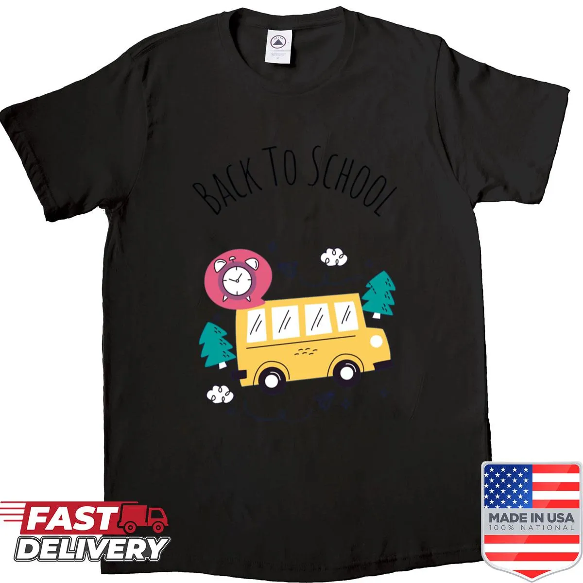 Oversized shirt declaring 'School Is Cool' for back to school
