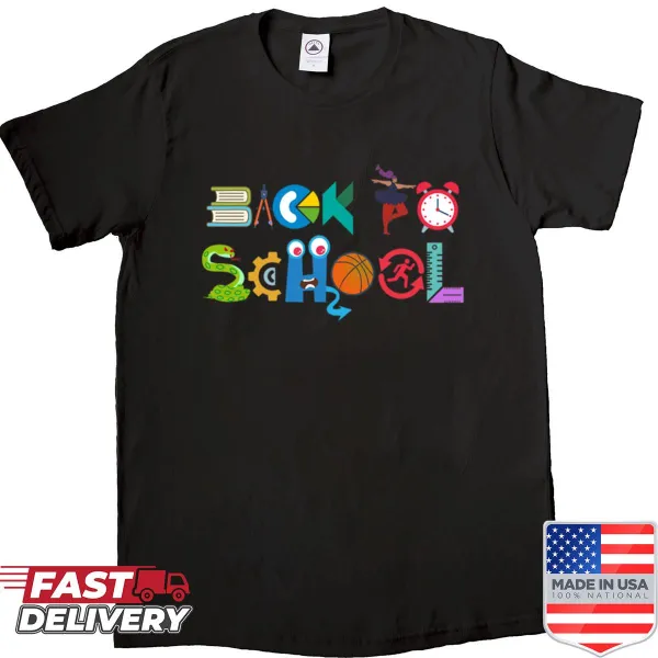 Funny back-to-school shirt with playful typography