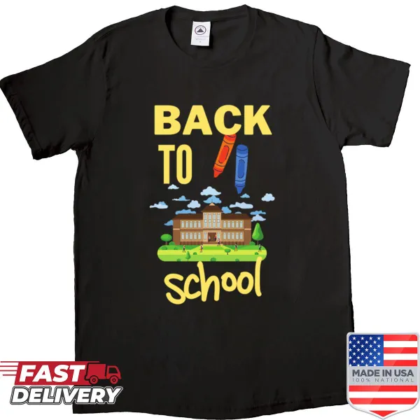 Funny shirt depicting the chaos of returning to school