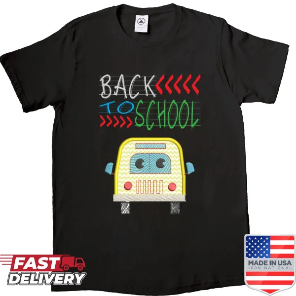 Playful t-shirt designed for the first day of school.