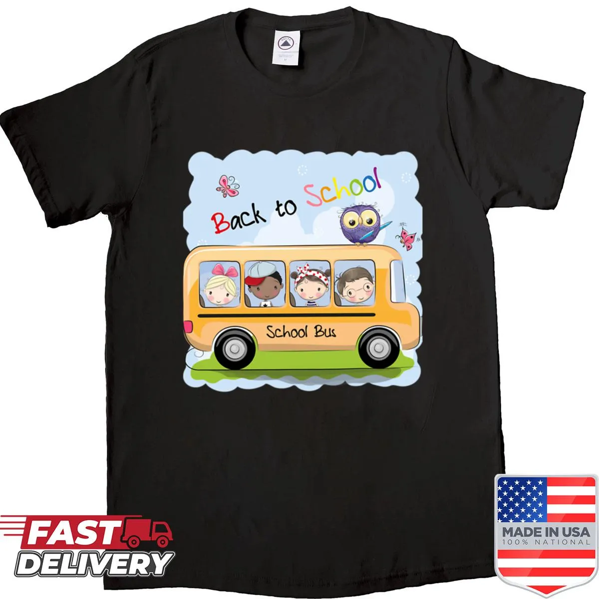 Hand-drawn design on a shirt that celebrates back to school