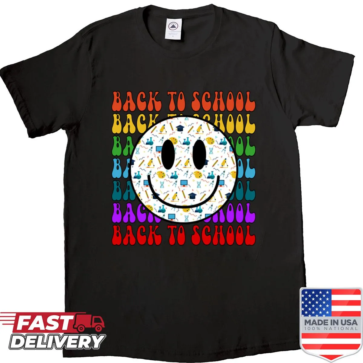 Happy faces shirt for teachers and students back to school