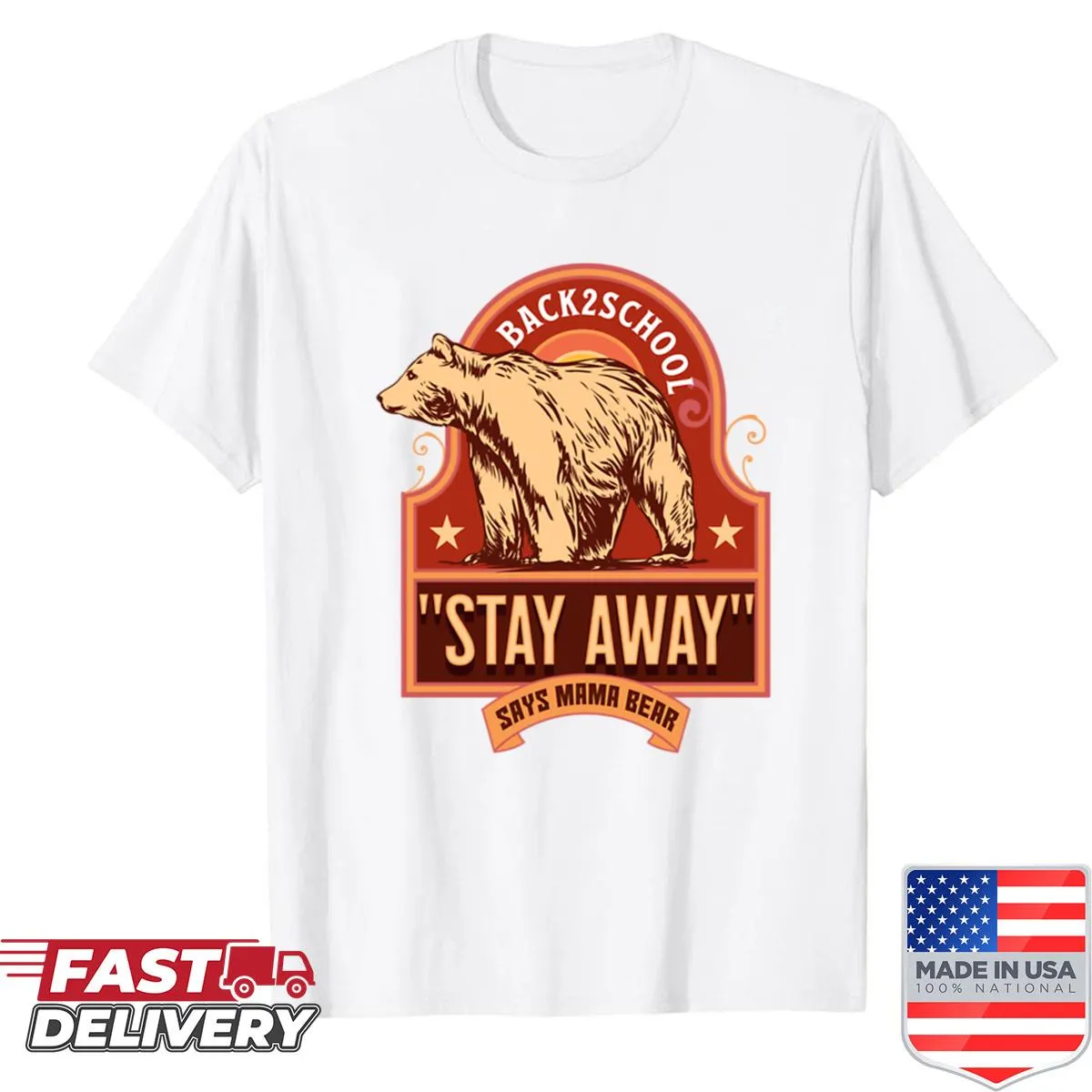 Mama Bear back to school shirt with humorous text