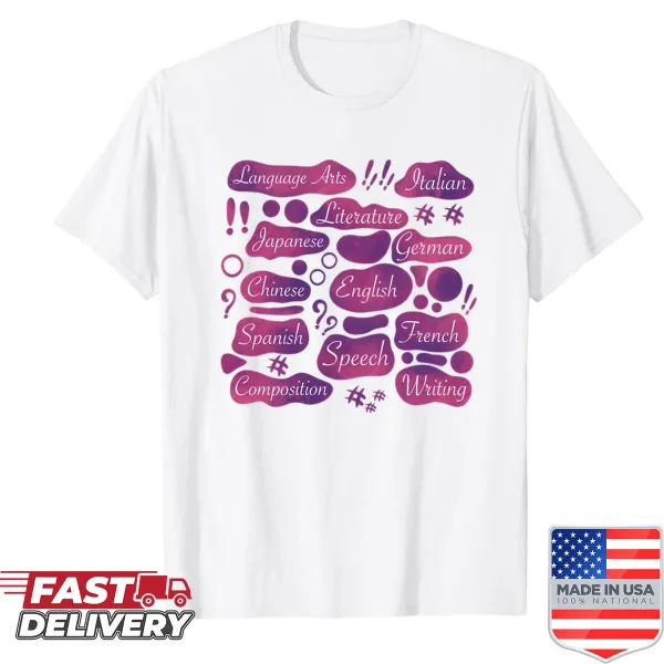 Oversized shirt featuring a playful design of school subjects