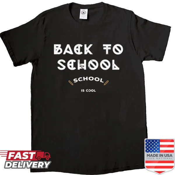 Typographic shirt celebrating back-to-school creativity