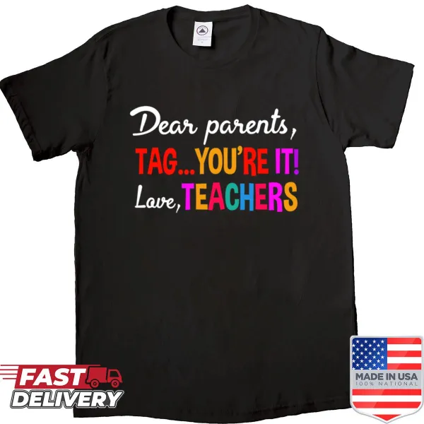 Shirt with 'Wild About Reading' and 'Tag You're It' text