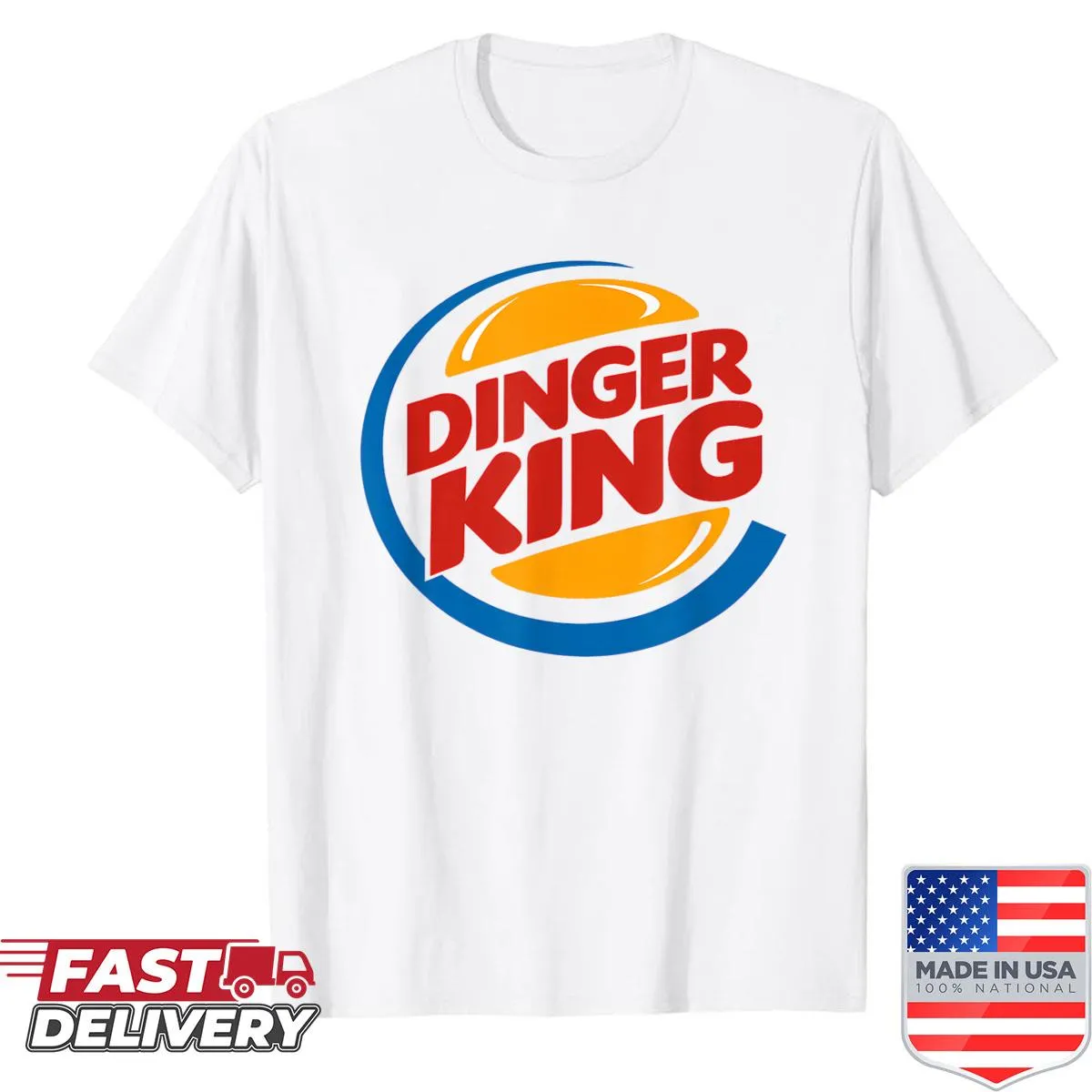 Funny logo shirt featuring Baseball Dinger King graphic