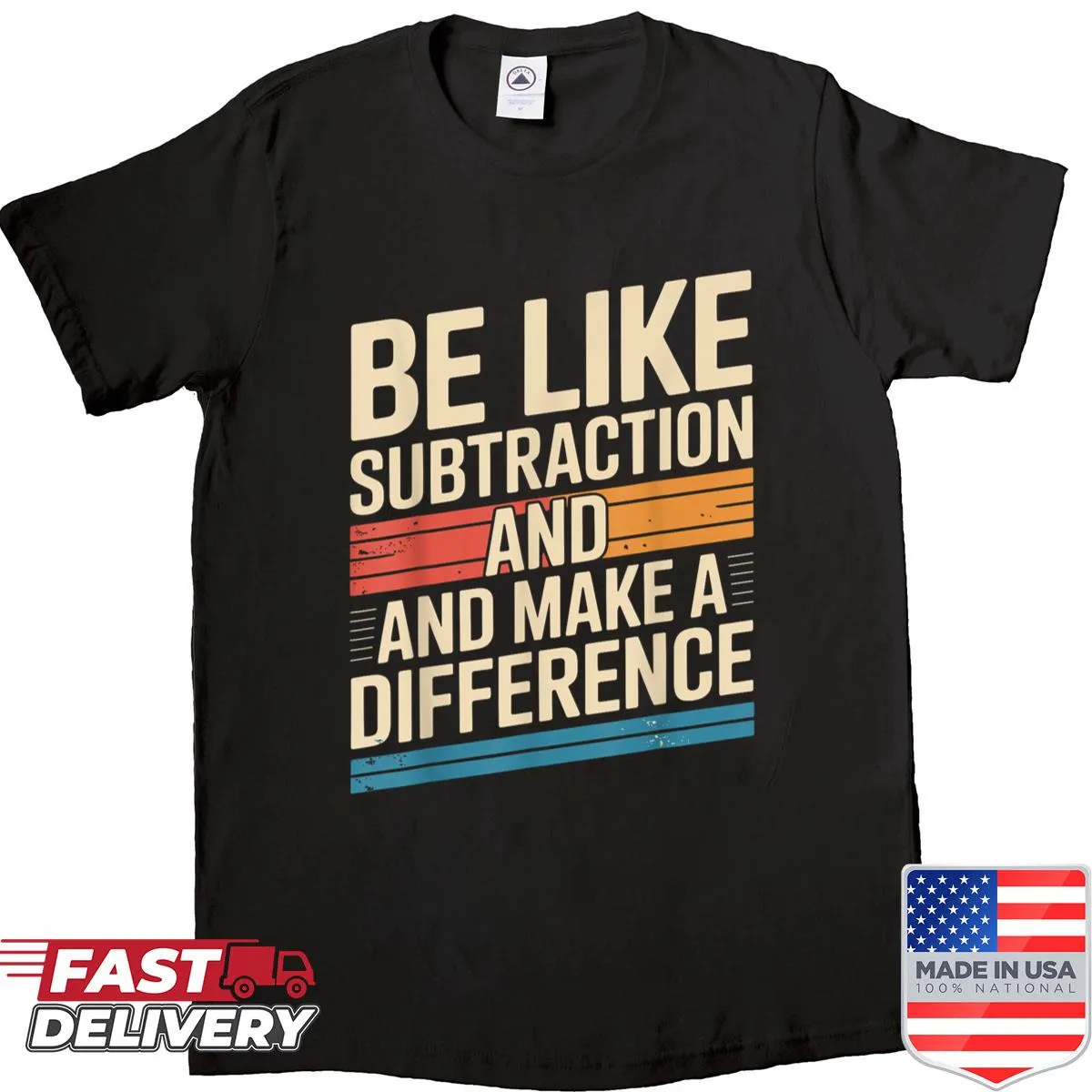 Funny math teacher shirt with a clever subtraction phrase