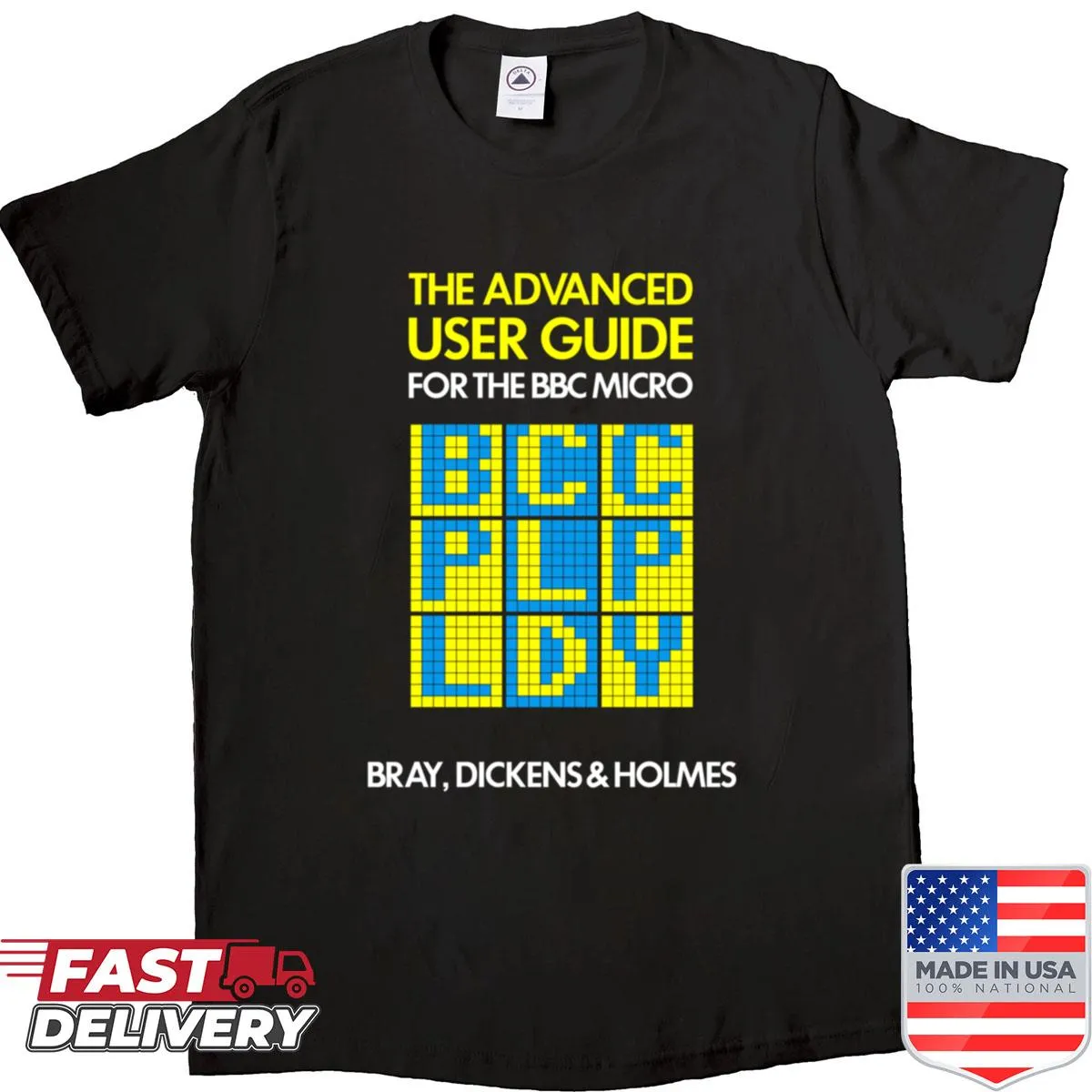 Typographic T-shirt inspired by vintage BBC Micro user guides