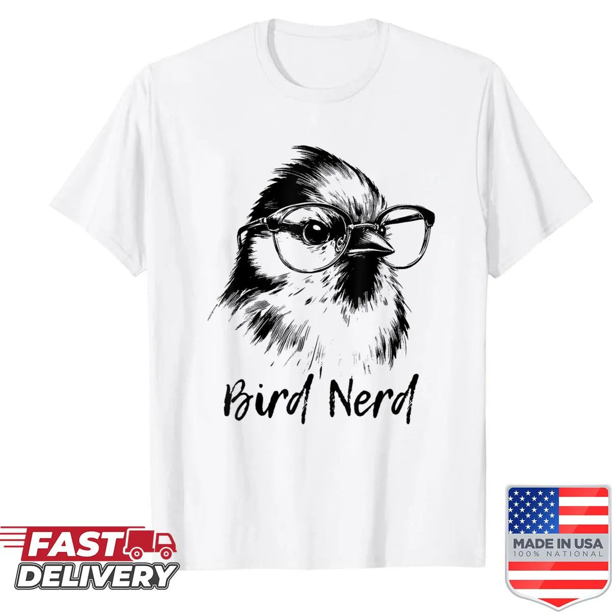 Funny Bird Nerd shirt featuring whimsical bird illustrations and sayings