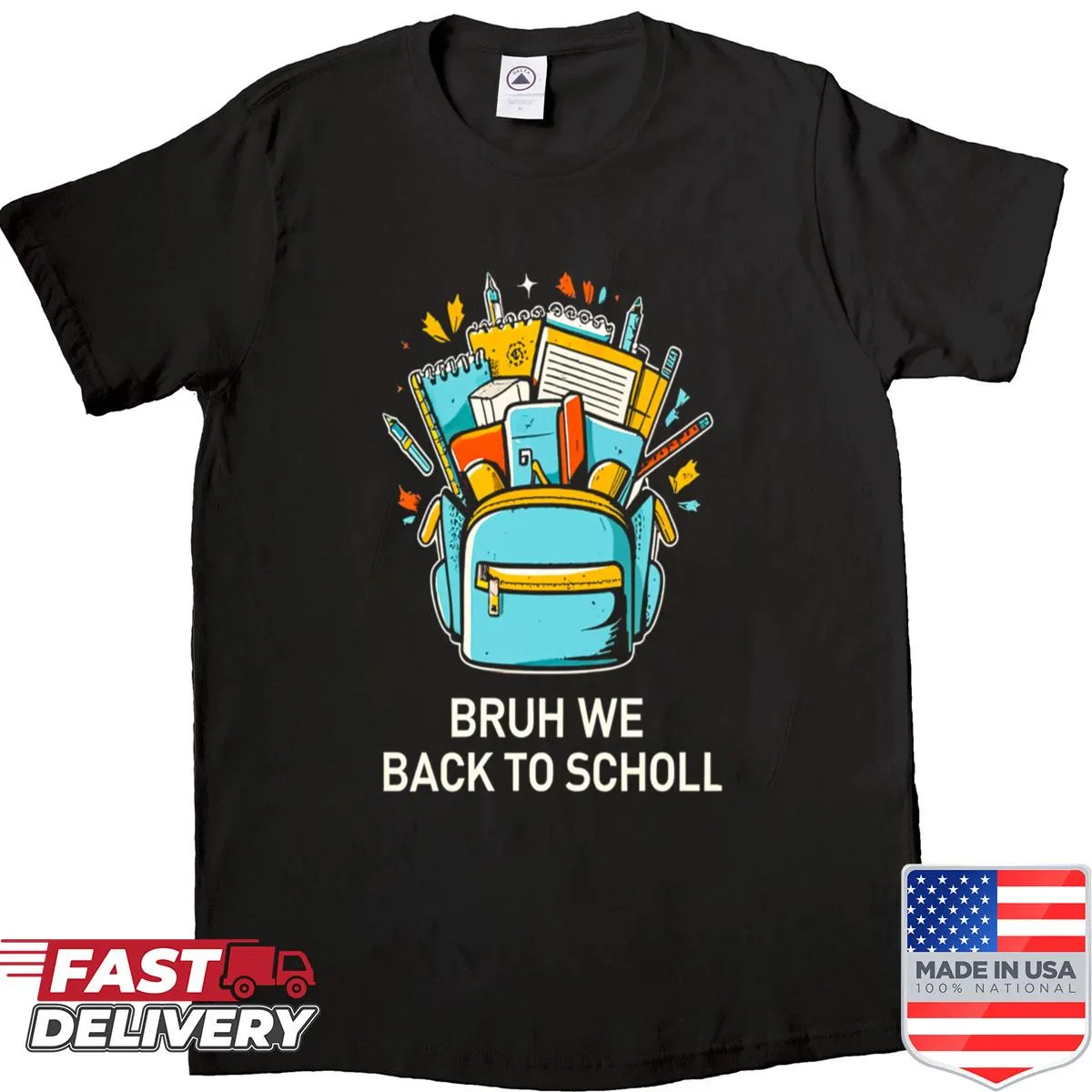 Funny back-to-school shirt with humorous text