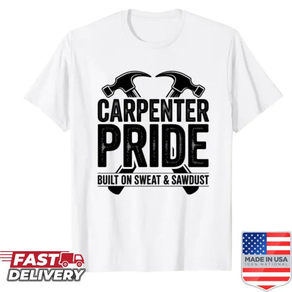 Proud carpenter design shirt with bold typography