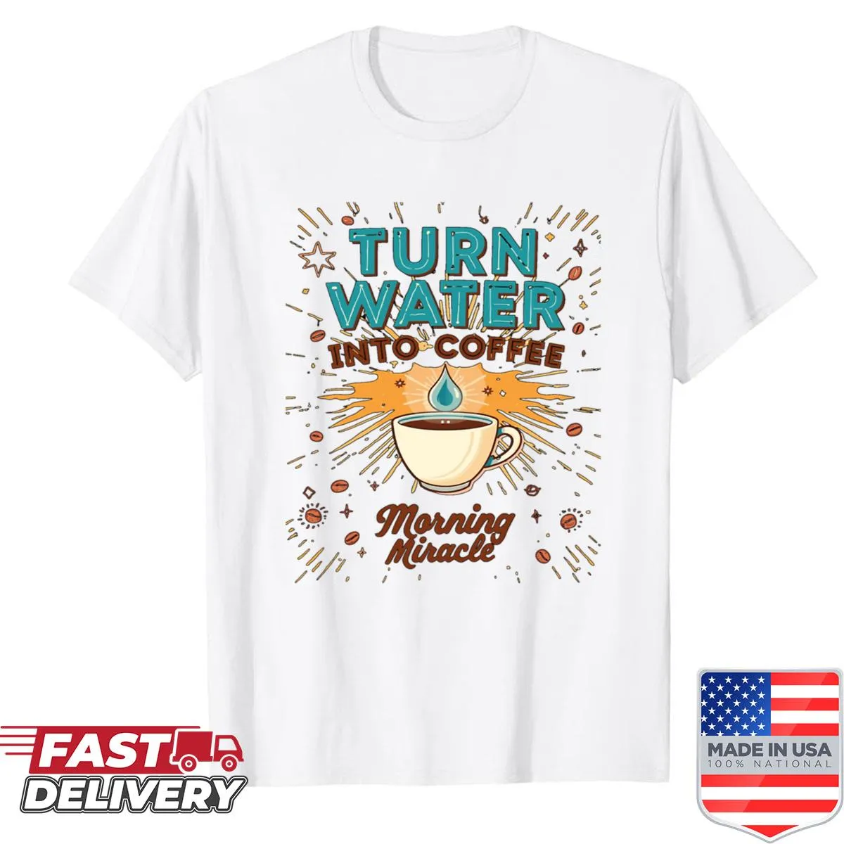 Funny t-shirt for coffee lovers with a Christian theme