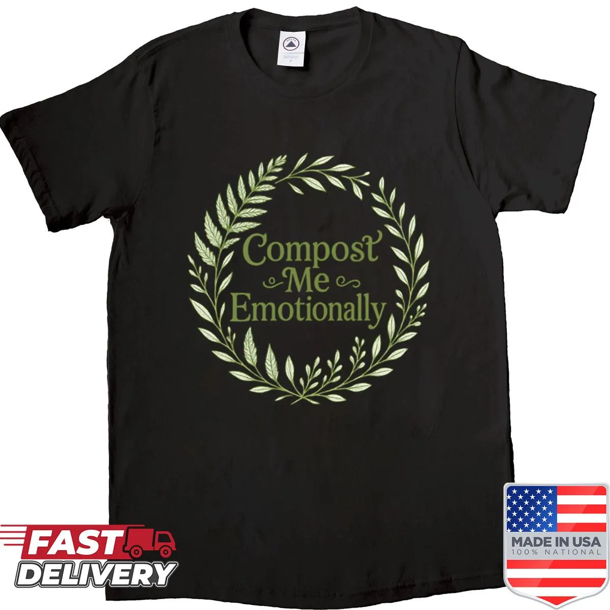 Sarcastic composting humor design graphic