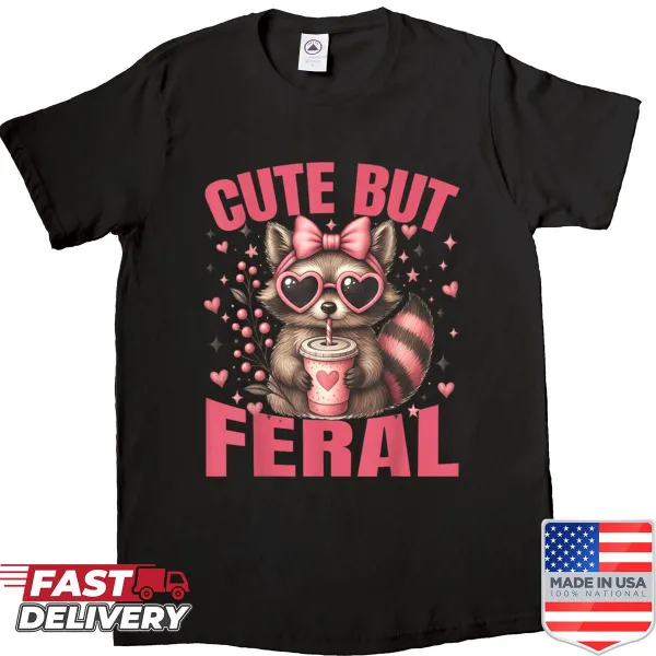 Funny raccoon graphic shirt for girls and toddlers