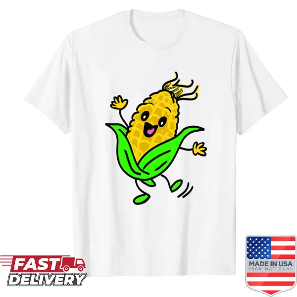Cute corn graphic on a T-shirt