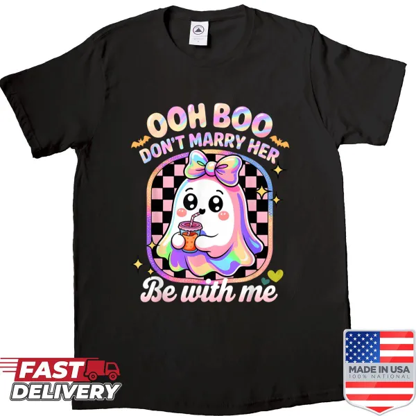 Funny ghost graphic shirt with playful text about romance.