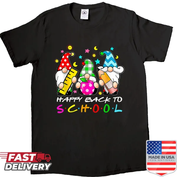 Cute cartoon gnomes design celebrating back to school