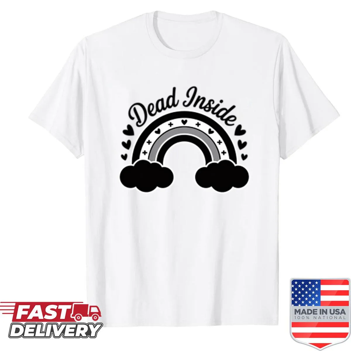 Edgy shirt with 'Dead Inside' text design