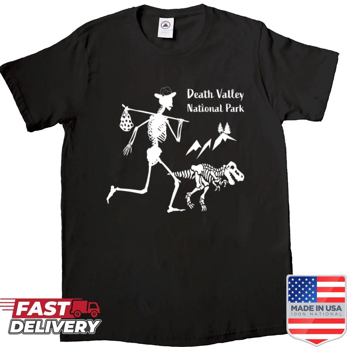 Funny skeleton hiking design for Death Valley National Park