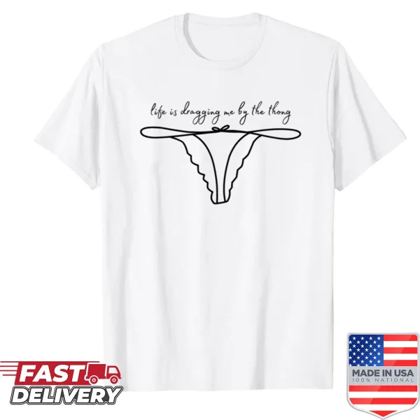 Funny girly design about fashion mishaps on a casual t-shirt.