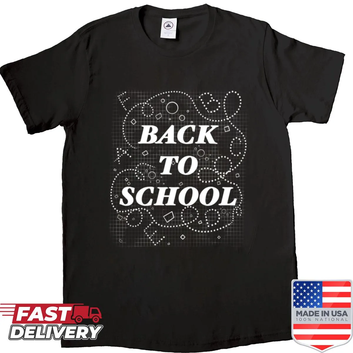 Cheerful first-grade team shirt with playful typography