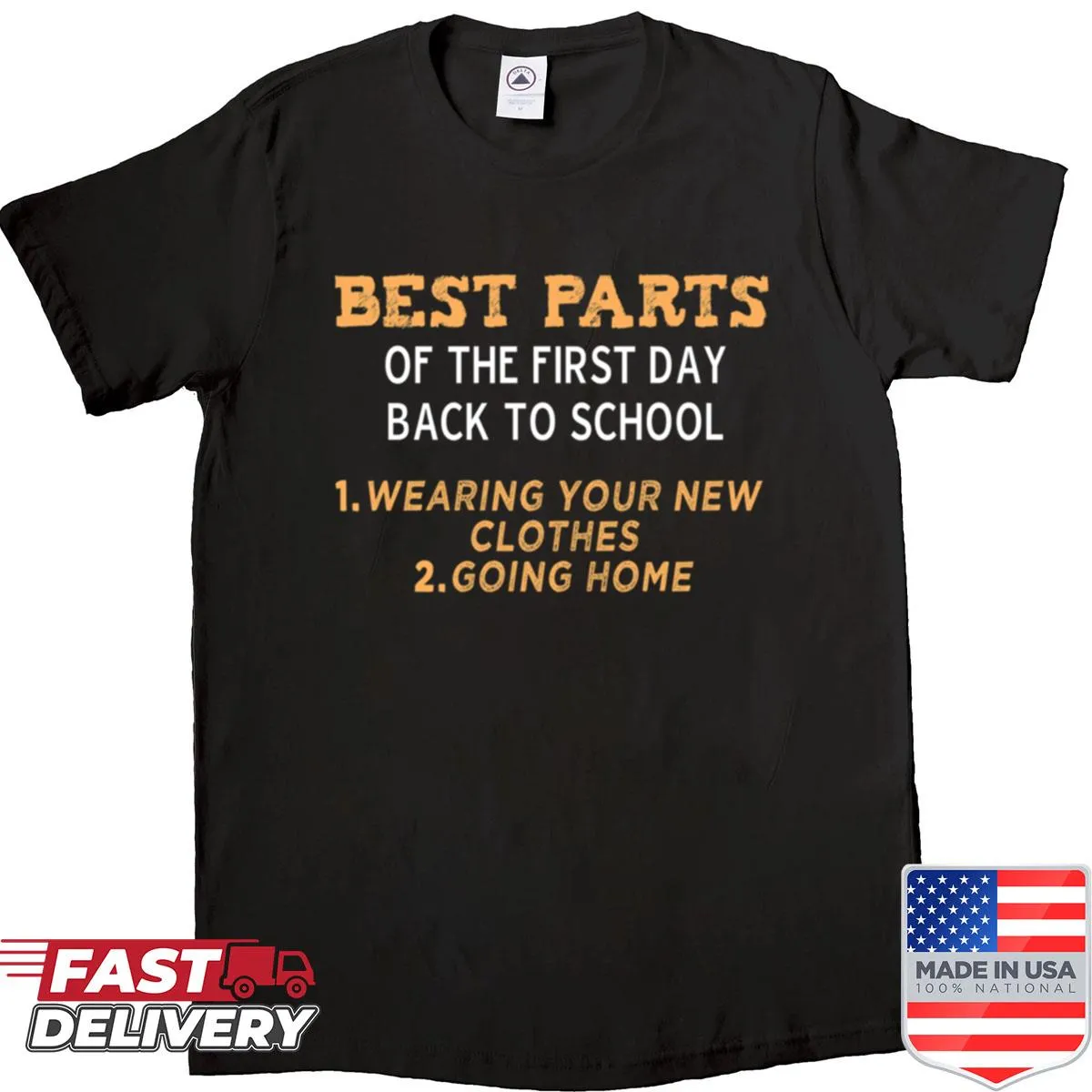 Funny back-to-school shirt with 'The Best Parts' slogan