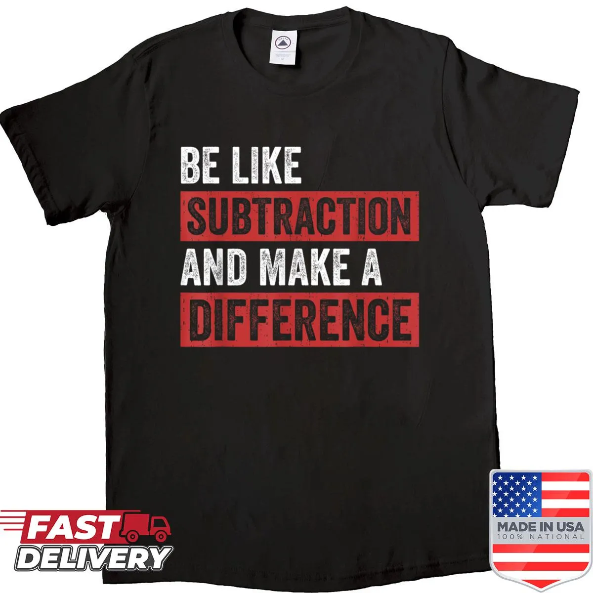 Funny math teacher T-shirt with a playful subtraction phrase
