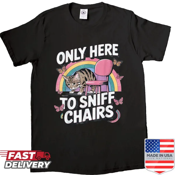 Edgy slogan T-shirt Only Here To Sniff Chair