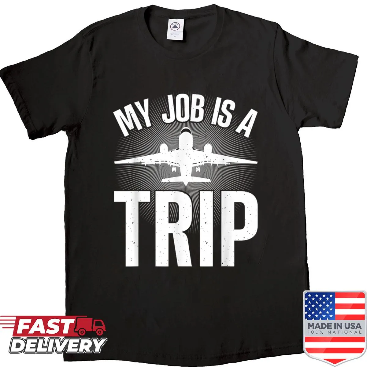 Humorous flight attendant graphic for aviation lovers