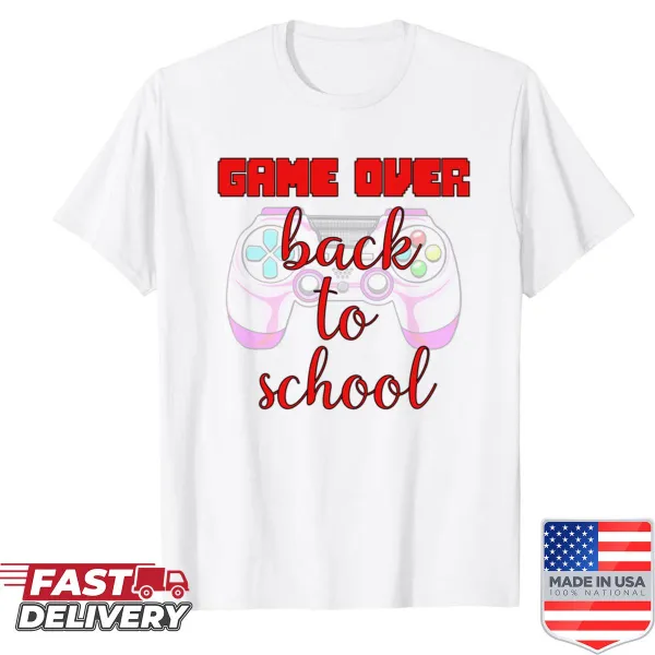 Shirt with humorous 'Game Over' graphic for teachers and students