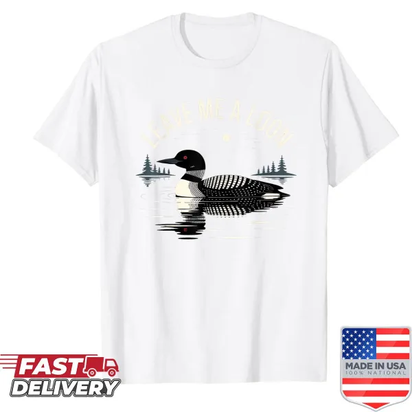 Humorous shirt with 'Loon Bird Watcher' text and bird graphics