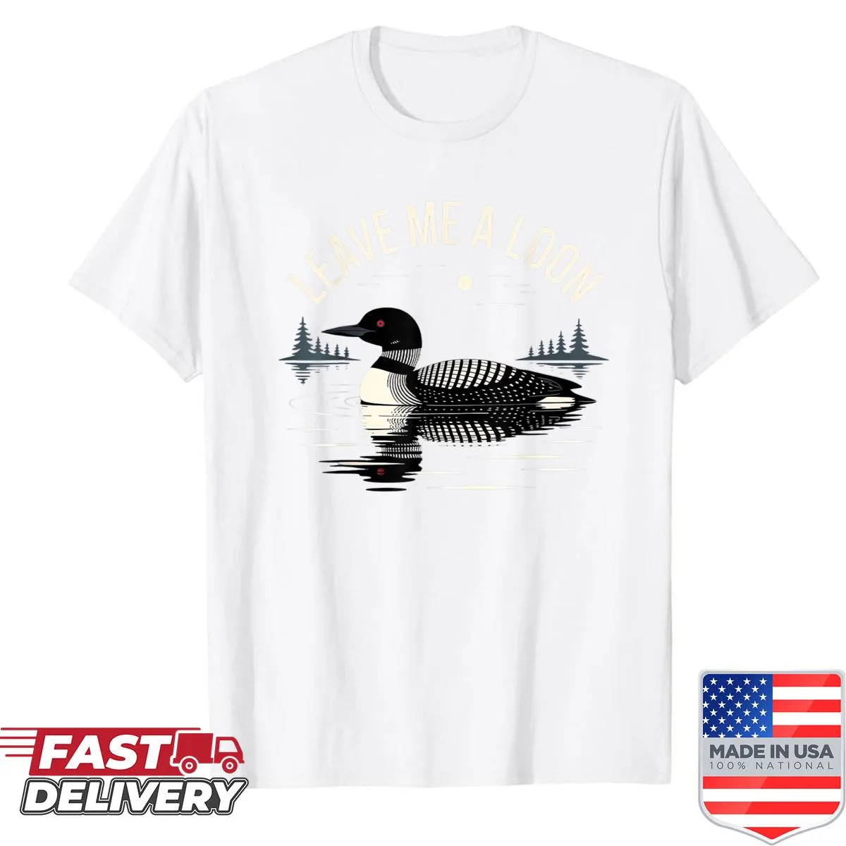 Humorous shirt with 'Loon Bird Watcher' text and bird graphics