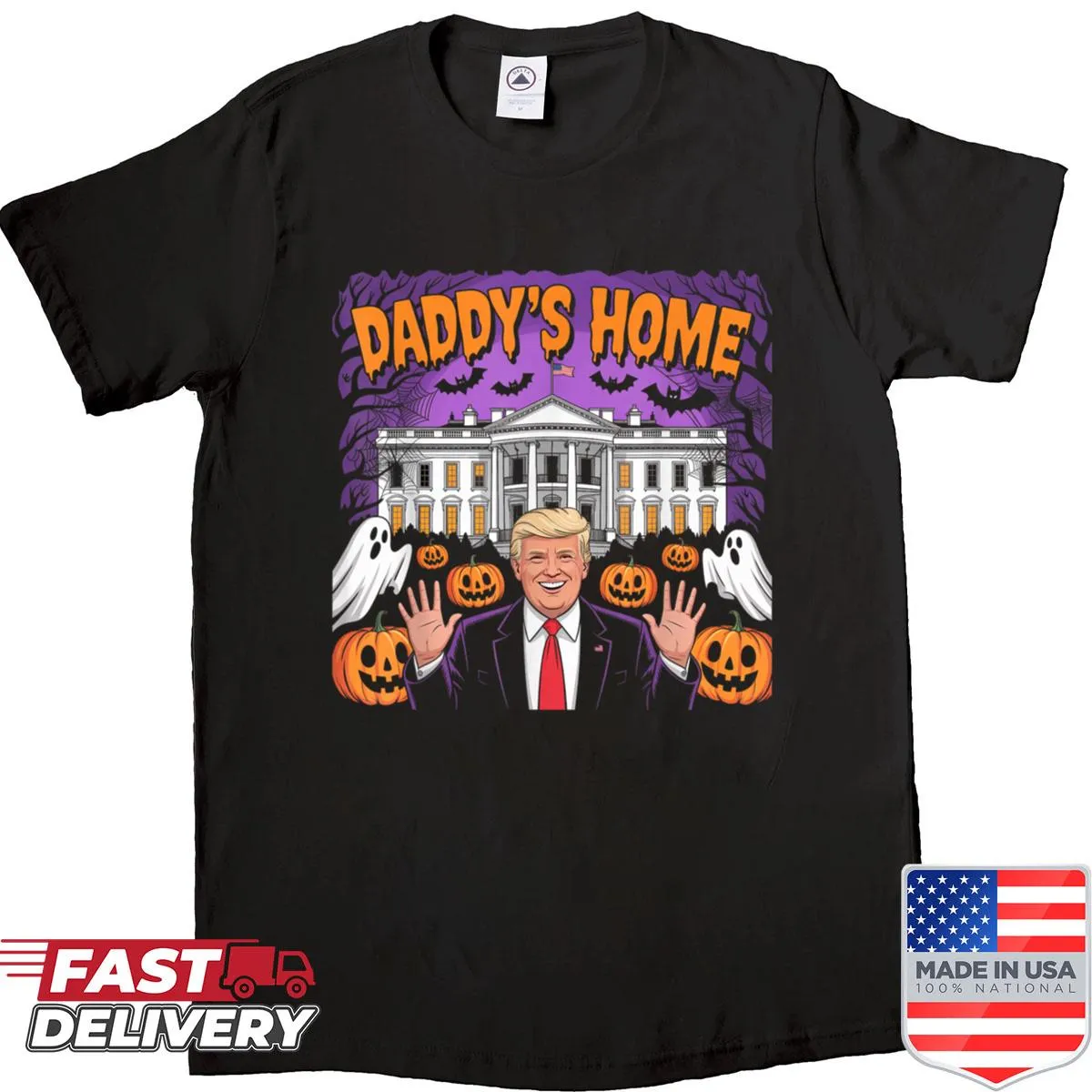 Funny Halloween-themed patriotic T-shirt