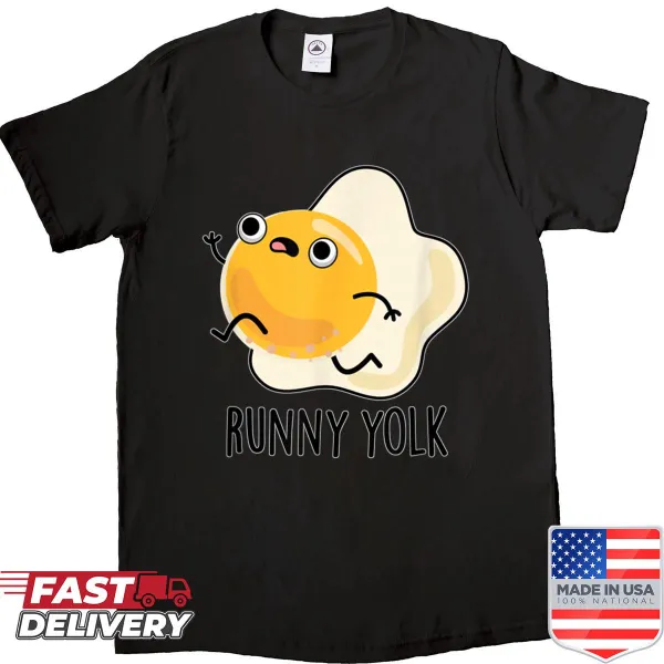 Cute food-themed egg pun shirt with a fun graphic design.