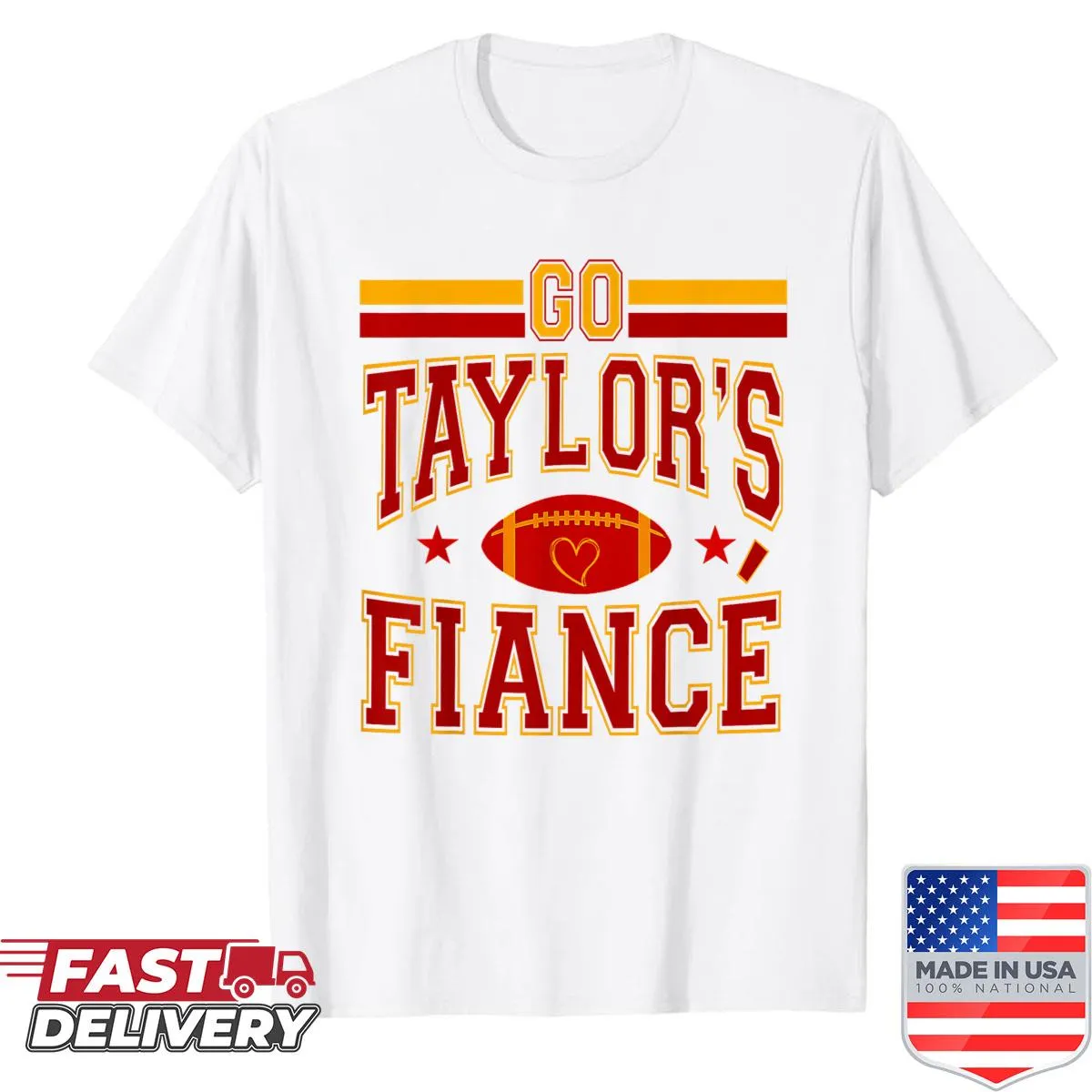 Engagement t-shirt saying 'Go Taylors Fianc'